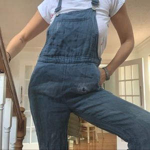 Soft Free People denim overalls
